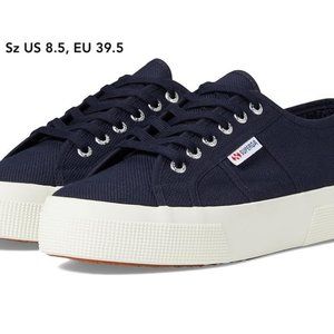 Superga Women's 2740 Platform Navy Sneaker